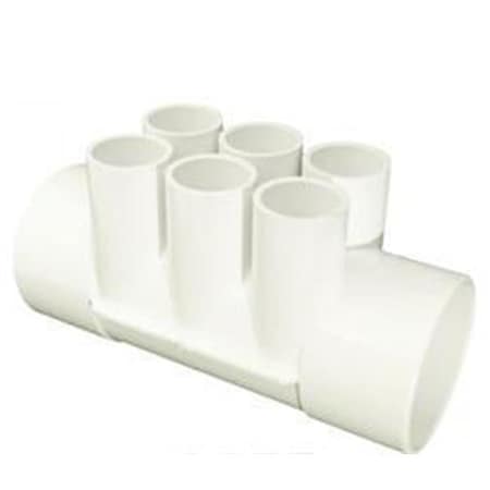 Hands On PVC Water Manifold 2 x 0.75 in. Slip Ports 6 HA620387